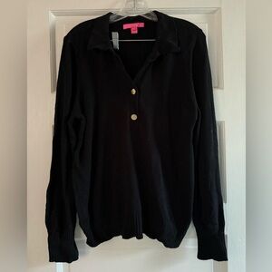 Lilly Pulitzer Lizona Black Sweater SIZE XL. NEVER WORN